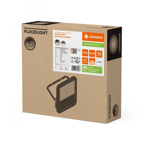 Прожектор светодиодный ДО-69 Вт 4000K 10000 Лм IP66 черный - фото 3