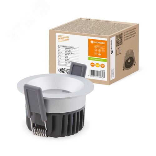 Светильник светодиодный ДВО-8Вт 3000K 8(6/4)Вт 680(80/50%)лм IP44 CRI90 управляемый серый SPOT - фото 4