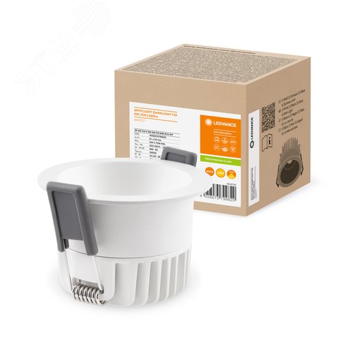 Светильник светодиодный ДВО-8Вт 3000K 8(6/4)Вт 680(80/50 процентов )лм IP44 CRI90 управляемый антибликовый защитный угол 70 град белый SPOT - фото 4