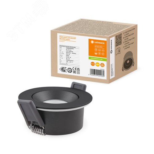 Светильник светодиодный ДВО-4Вт 3000K 4Вт 320лм IP23/20 CRI90 управляемый низкопрофильный регулируемый черный SPOT - фото 4