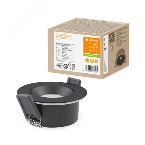 Светильник светодиодный ДВО-4Вт 2700K 4Вт 300лм IP23/20 CRI90 управляемый низкопрофильный регулируемый черный SPOT - фото 4