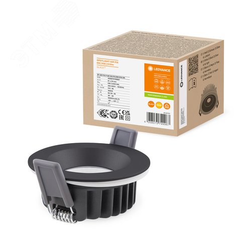 Светильник светодиодный ДВО-6Вт 3000K 6(4)Вт 510(80 процентов )лм IP65/20 CRI90 управляемый низкопрофильный черный SPOT - фото 4