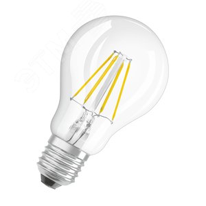 Лампа светодиодная LED 6,5Вт E27 PARATHOM CLA60(замена 60Вт)филамент,белый Osram