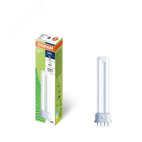 Лампа энергосберегающая КЛЛ 9вт Dulux S/Е 9/840 4p 2G7 Osram - фото 2