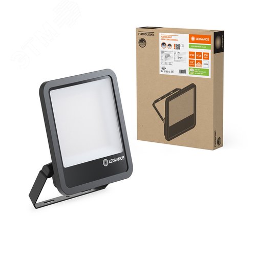 Прожектор светодиодный ДО-133 Вт 4000K 20000 Лм IP66 черный FL 200 P 133W 20KLM 840 PS SY100 BKLEDV - фото 2