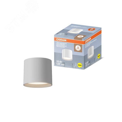 Накладной декоративный светильник OSRAM ДПО 10Вт 3000К 530Лм IP20 белый - фото 2