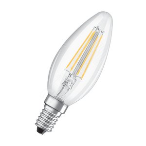 Лампа светодиодная филаментная Parathom Retrofit CLB 4W (замена40Вт), теплый белый свет, E14, прозрачная колба Osram
