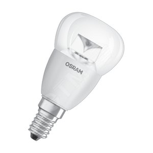 Лампа светодиодная LED STAR P40 6W (замена40Вт),теплый белый свет, прозрачная колба, E14 Osram