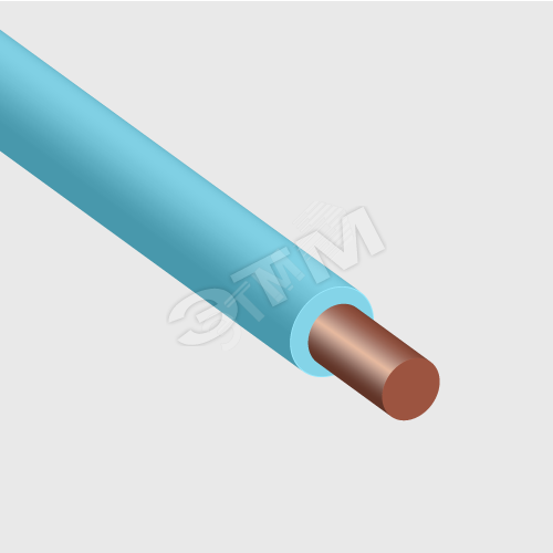 Провод силовой ПуВ 1х1.5 синий (100м) однопроволочный  Электрокабель Кольчугино Холдинг Кабельный Альянс (ХКА) - превью 2