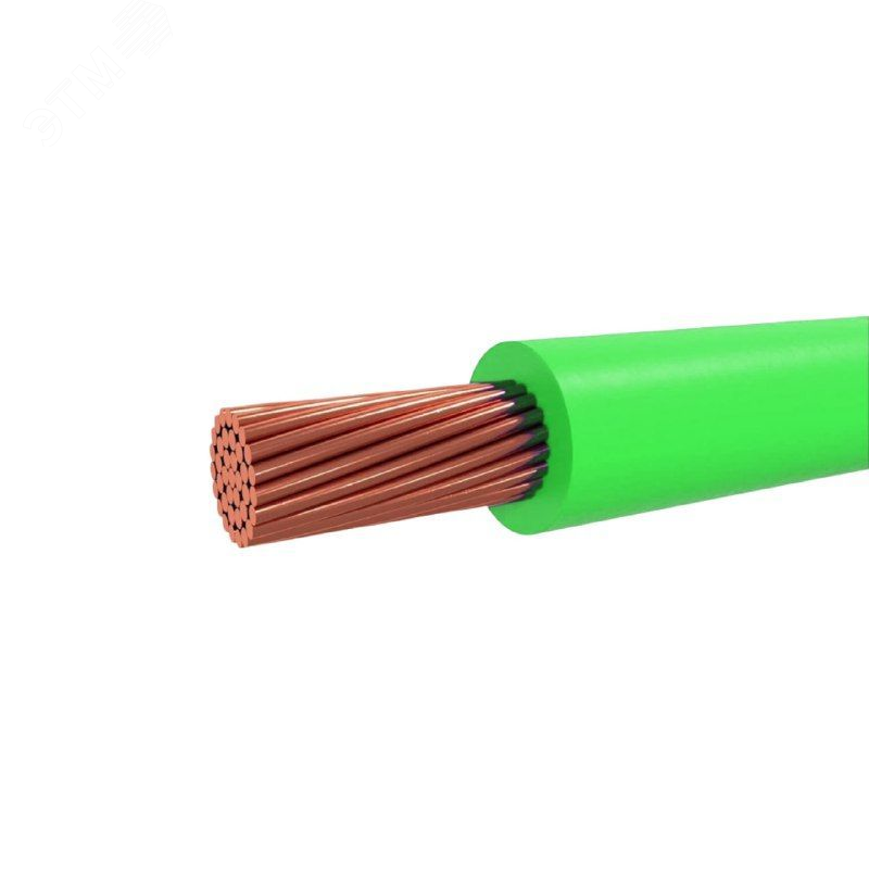 Провод силовой ПуГВ 1х4 зеленый (100м) многопроволочный  Электрокабель Кольчугино Холдинг Кабельный Альянс (ХКА) - превью 2