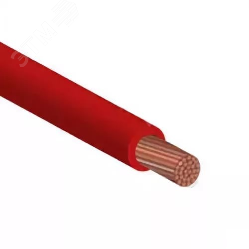 Провод силовой ПУГВ 1х2.5 красный многопроволочный  Электрокабель Кольчугино Холдинг Кабельный Альянс (ХКА) - превью 2