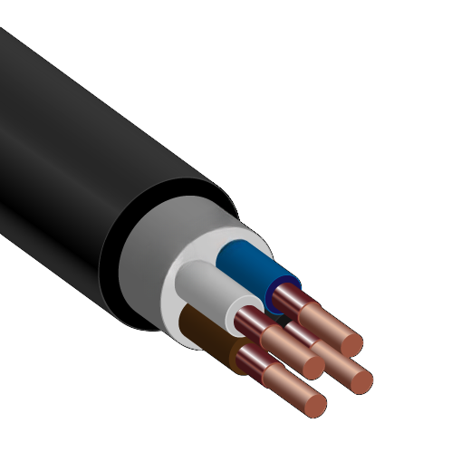 Кабель силовой ВВГнг(А)-FRLS 4х2.5 (N)-1 однопроволочный