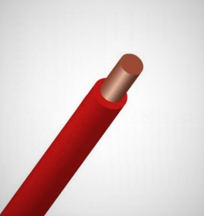 Провод силовой ПУВ 1х2.5 красный однопроволочный 100м