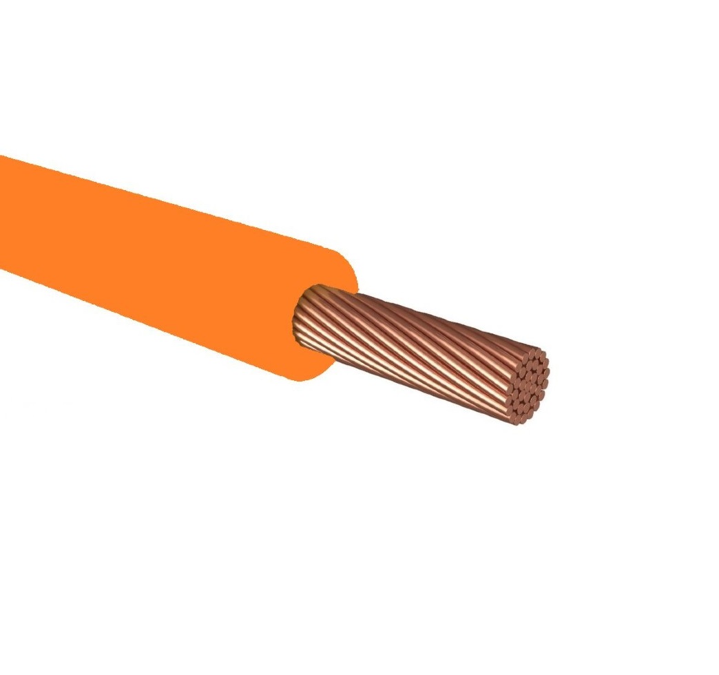 Провод силовой ПУГВнг(А)-LS 1х1 оранжевый  (100м) многопроволочный ВНИИКП