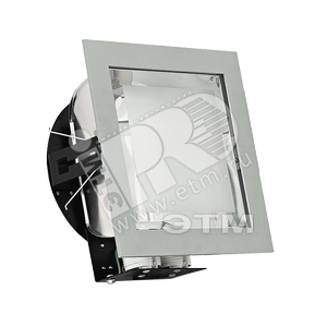 Светильник Presto 3-2x18/26W G24q-2/3 без ПРА квадратный серебристый матовый рассеиватель IP20