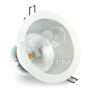 Светильник светодиодный ДВО-20Вт Downlight Largo LED 3000K белый круглый с ПРА