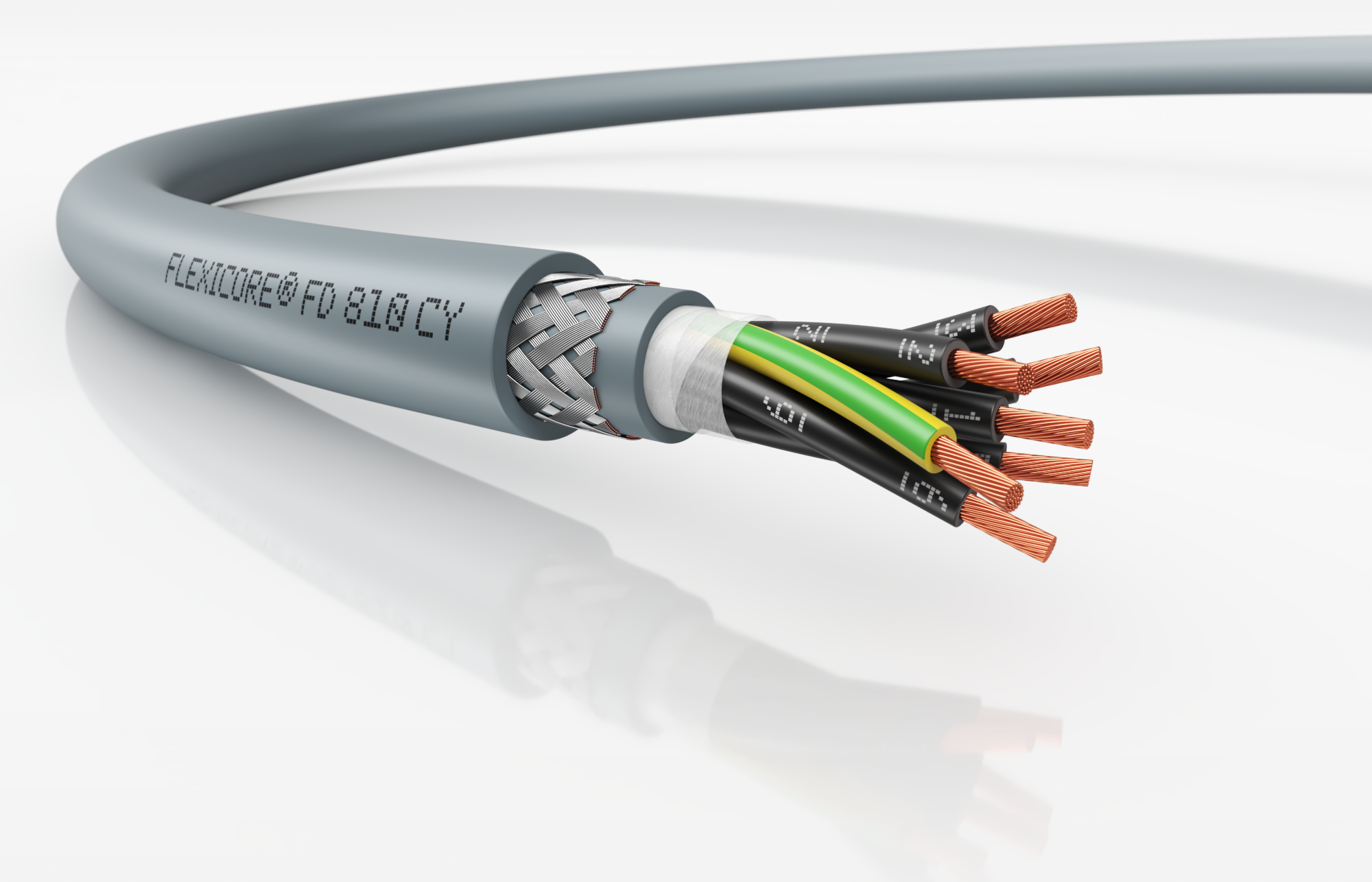 Кабель особогибкий FLEXICORE FD 810 CY 0,6/1 кВ 7G2,5
