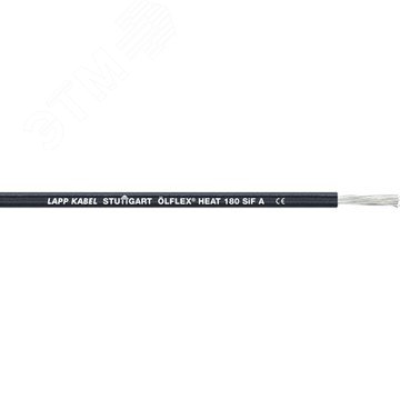 Провод термостойкий одножильный OLFLEX HEAT 180 SiF A 1x2,5 BK артикул ...