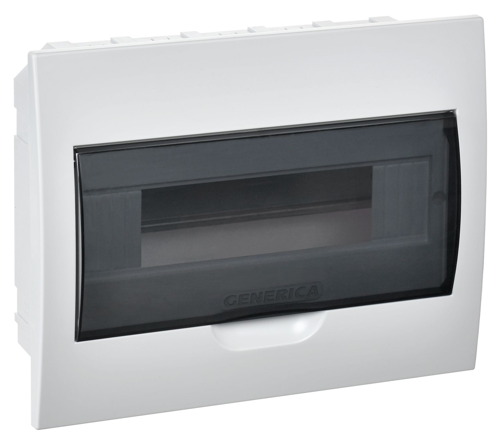 Корпус пластиковый ЩРВ-П-12 черная прозрачная дверь IP41