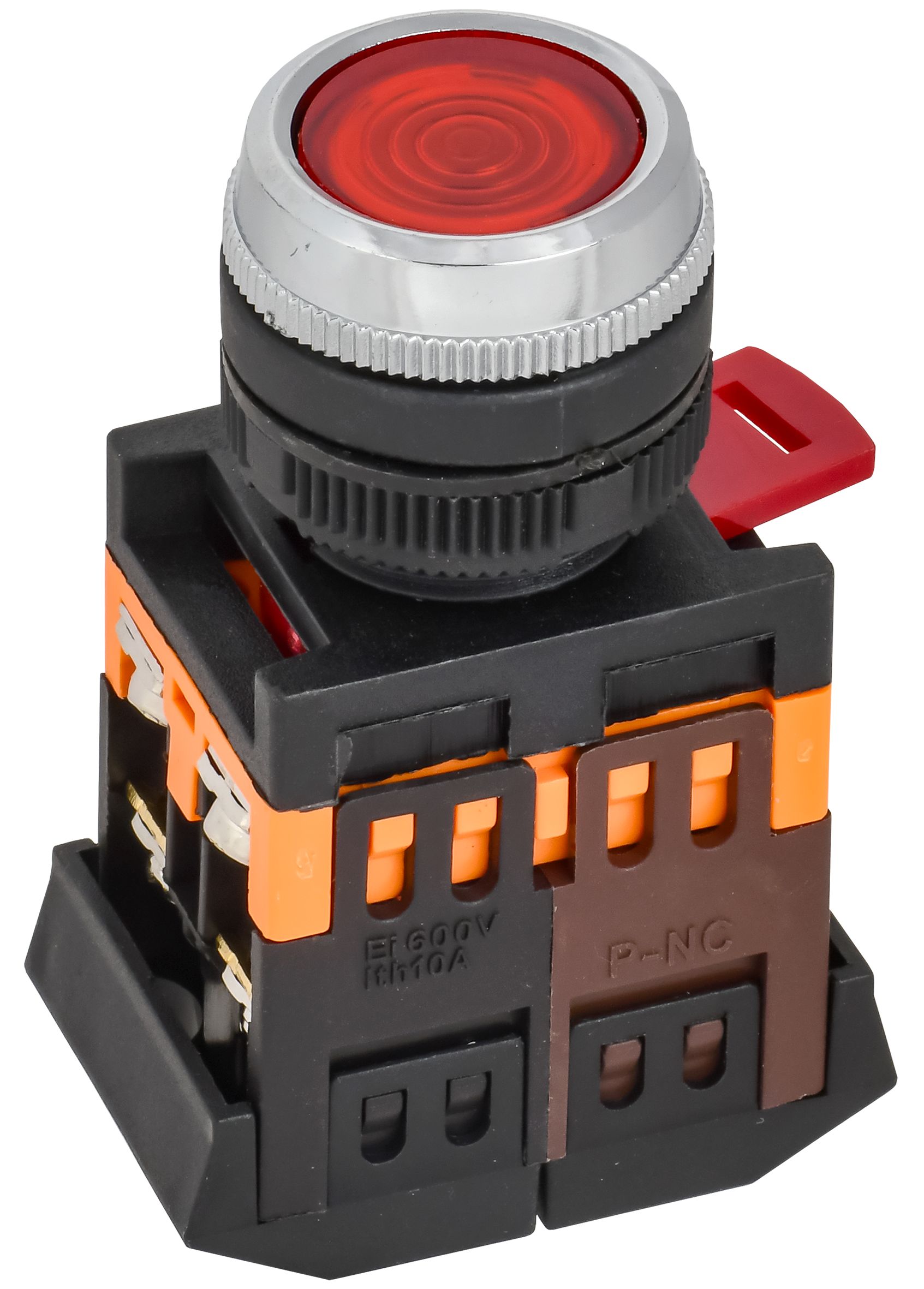 Кнопка ABLFS-22 красный d22мм неон/240В NO+NC