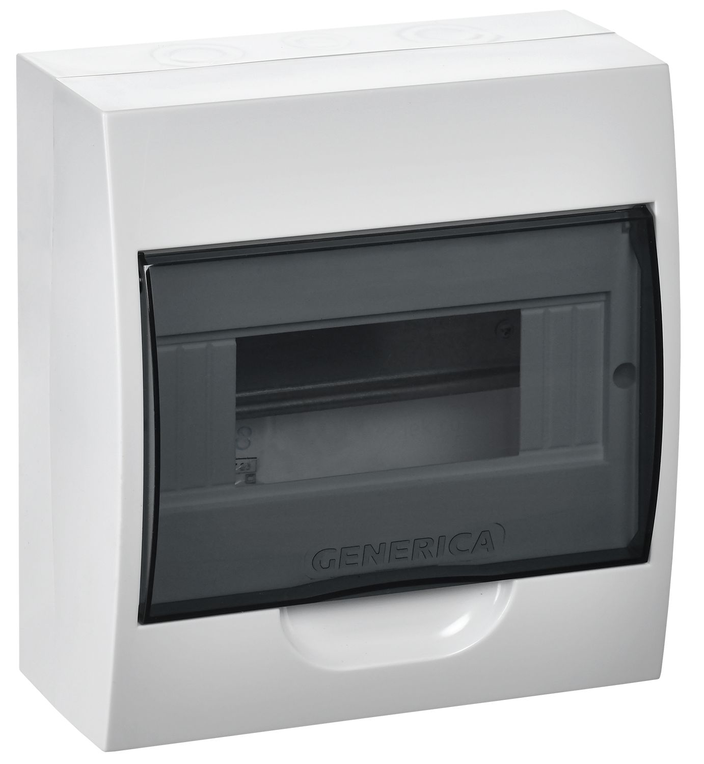 Корпус пластиковый ЩРН-П-8 черная прозрачная дверь IP41