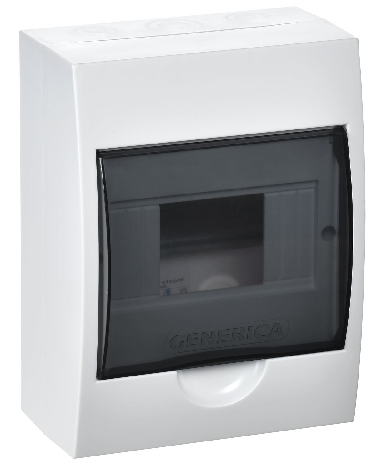 Корпус пластиковый ЩРН-П-6 черная прозрачная дверь IP41