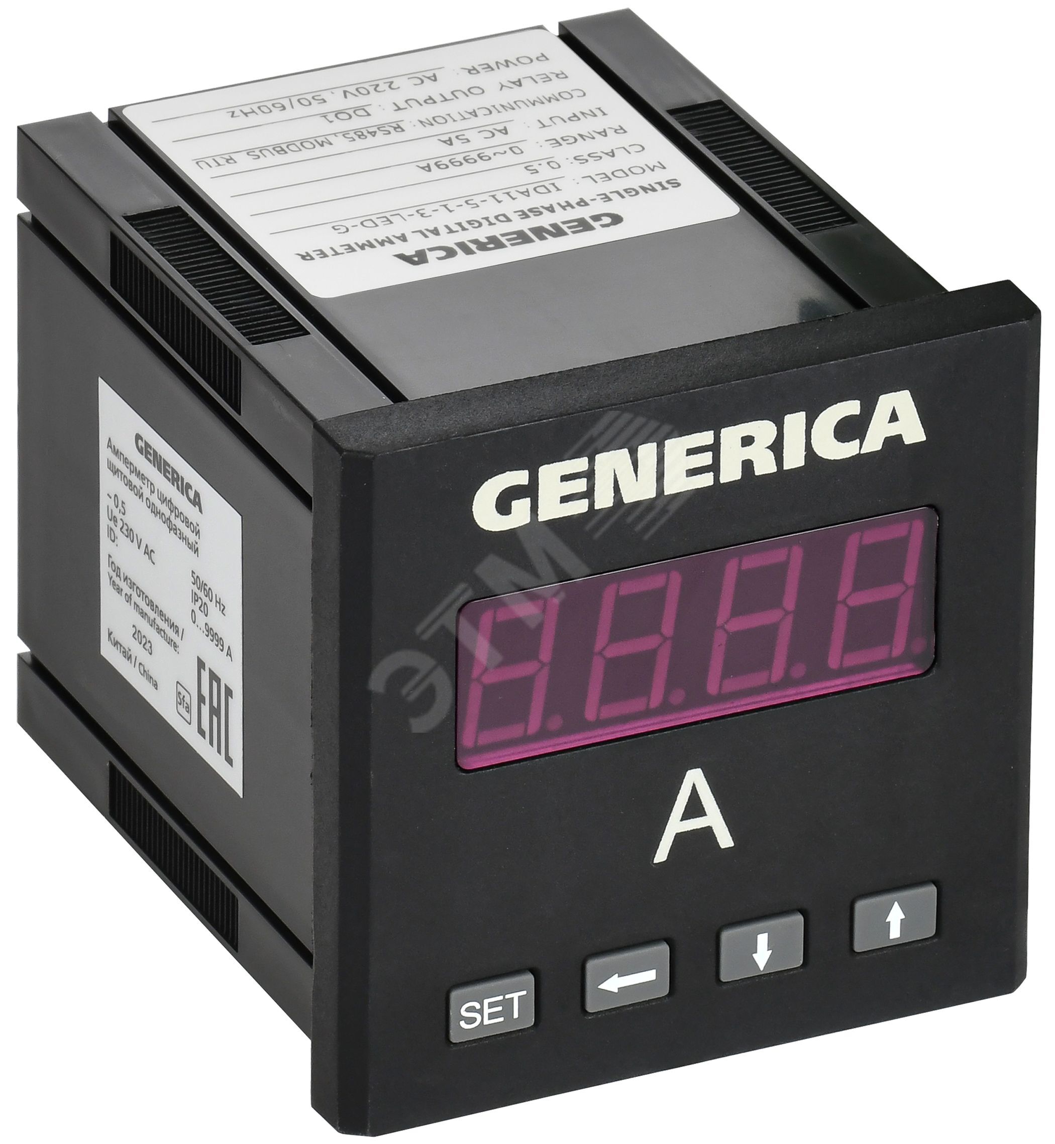 Изображение товара Цифровой амперметр GENERICA 72x72 мм LED для щитовых систем Изображение товара Цифровой амперметр GENERICA 72x72 мм LED для щитовых систем