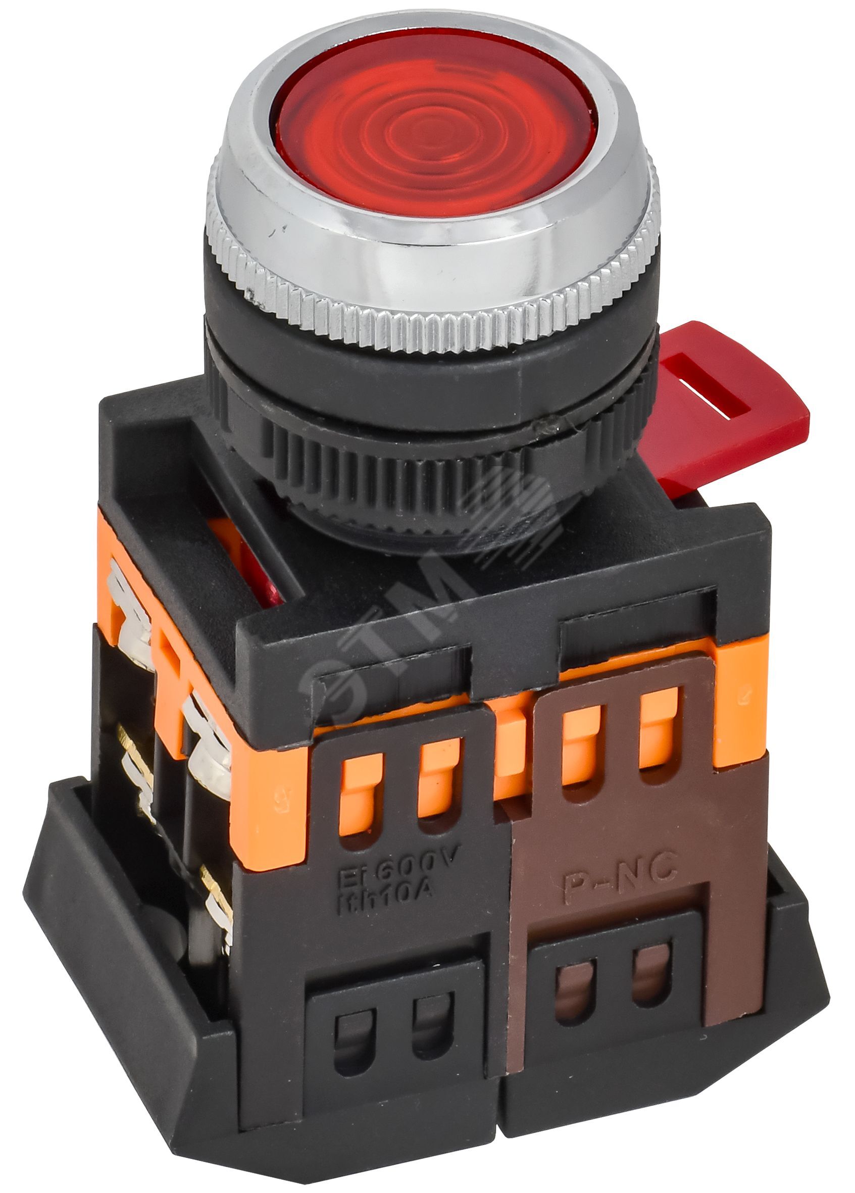Кнопка ABLFS-22 красный d22мм неон/240В NO+NC