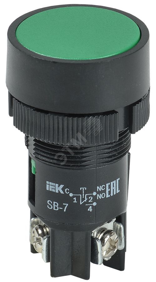 Кнопка SВ-7 ''Пуск'' зеленая d22мм/240В NO+NC
