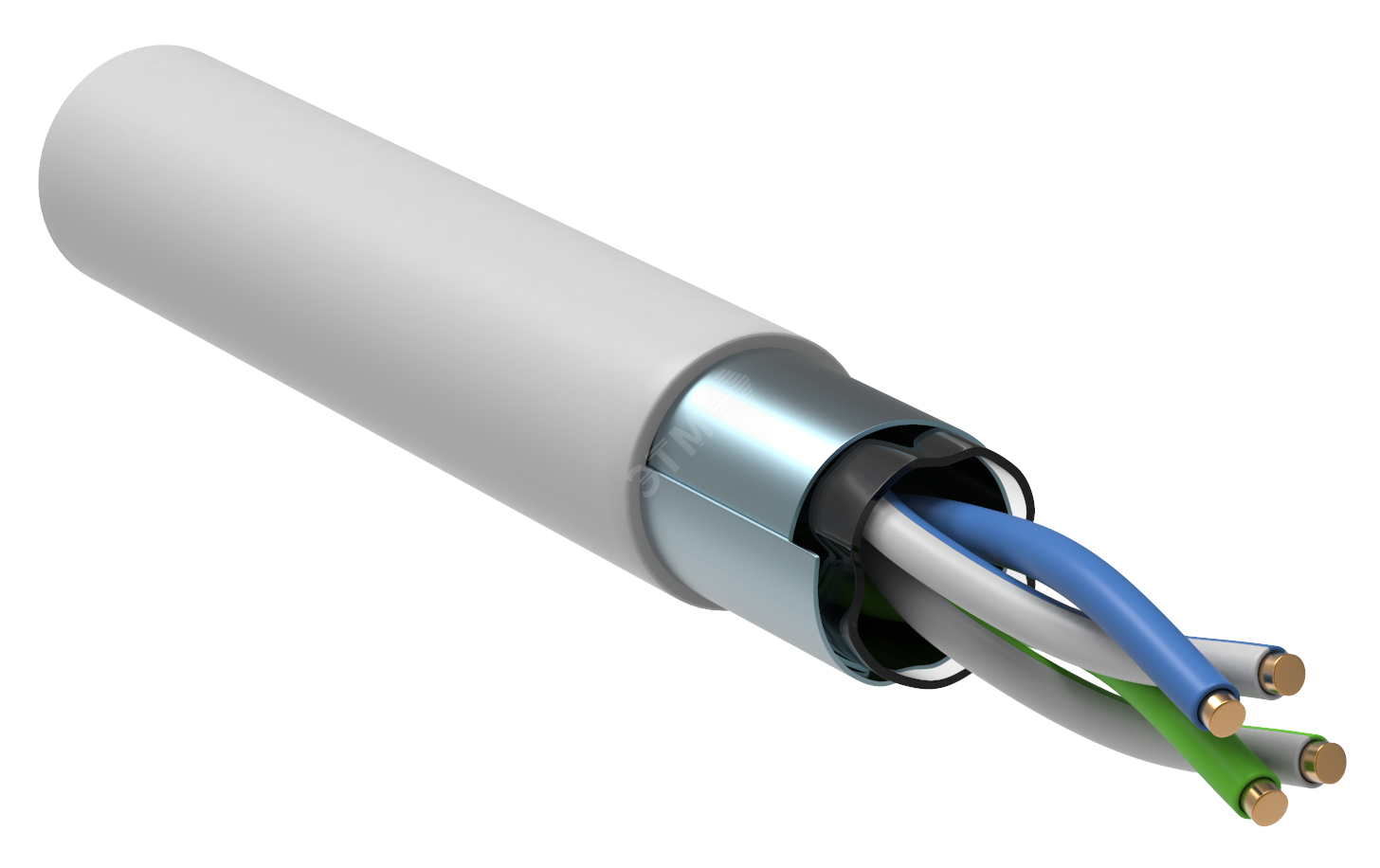 Витая пара F/UTP кат.5E 2 пары LSZH 305м белый GENERICA артикул BC1 ...
