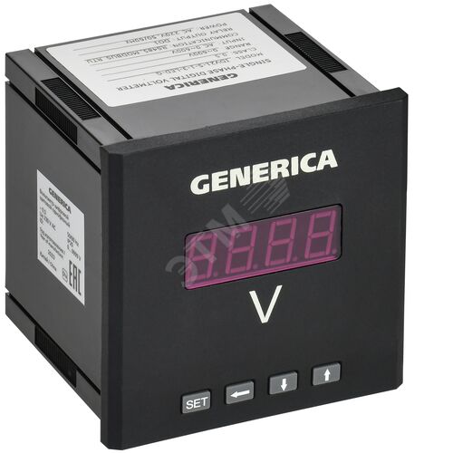 Изображение товара Вольтметр цифровой щитовой однофазный DO RS-485 96х96мм LED (шт)