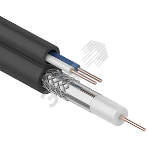 Кабель коаксиальный RG59 75Ом FPE кабель пит 2х0.75мм2 PVC(300м) GENERICA