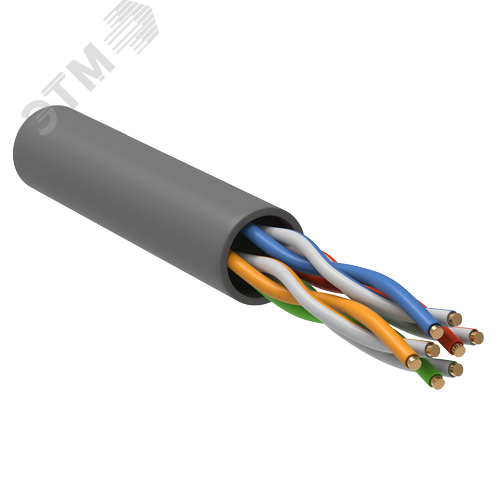 Изображение товара Витая пара U/UTP кат 5E 24AWG 4 пары LSZH нг(А)-HF 1м серый РФ/Т GENERICA (м)