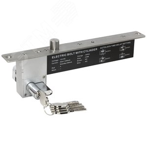 Изображение товара Замок эл-мех. соленоидный для сплошных дверей с механическим цилиндром (шт)