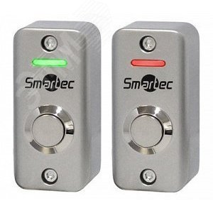 Изображение товара Кнопка металлическая, 2-х цветный СИД индикатор, накладная, НР контакты, размер 60х29х25 мм (шт)