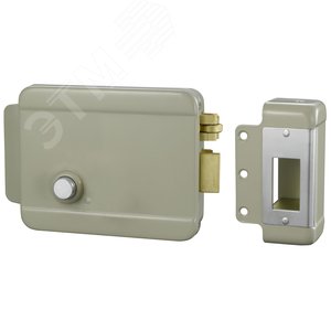 Изображение товара Замок электромеханический накладной, НЗ, универсальный DIN, цилинр снаружи (шт)