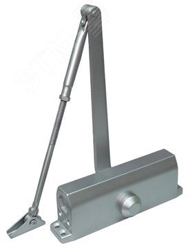 Изображение товара Доводчик двери c тягой EN 3-6, 40 - 120 кг, 1400 мм, двухскоростной, тормоз открывания, задержка закрывания, SL - алюм (шт)