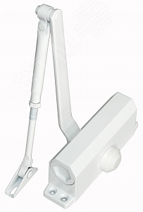 Изображение товара Доводчик двери с тягой EN 3-6, до 120 кг, 1400 мм, тормоз, белый, Smartec