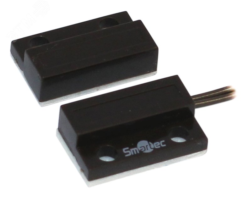 Датчик магнитоконтактный, НЗ, коричневый, накладной для деревянных дверей, миниатюрный, зазор 20 мм ST-DM110NC-BR Smartec