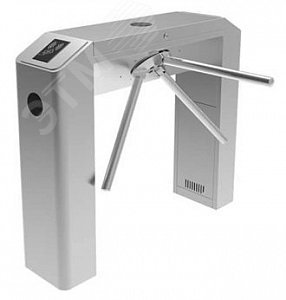 Изображение товара Турникет трехштанговый электромеханический, нержавеющая сталь, индикаторы прохода, автоматическая система антипаники. Питание 220 В AC, 60 Вт. Размеры 1110х760х980 мм. -30град.+55град.С, IP54. (шт)