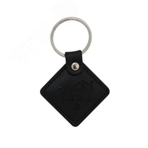 Ключ RF (RFID-13.56 МГц). Кожаный брелок с тиснением логотипа, коричневый. Встроенная защита  от несанкционированного копирования. Используется совместно с модификациями блоков вызова и контроллеров ключей, имеющих в наименовании литеру  - F. (Ключ VIZIT-RF3.2 brown)