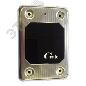 Мультиформатный считыватель для карт Mifare, EM,  HID(125КГц) и мобильных идентификаторов BLE       (Mobile ID). Выход Wiegand 26                     (32,34,37,40,42,56,58,64). IP65, темп.: -35:      +60°С. Габариты: 80x114x16 мм. В комплекте кл Gate