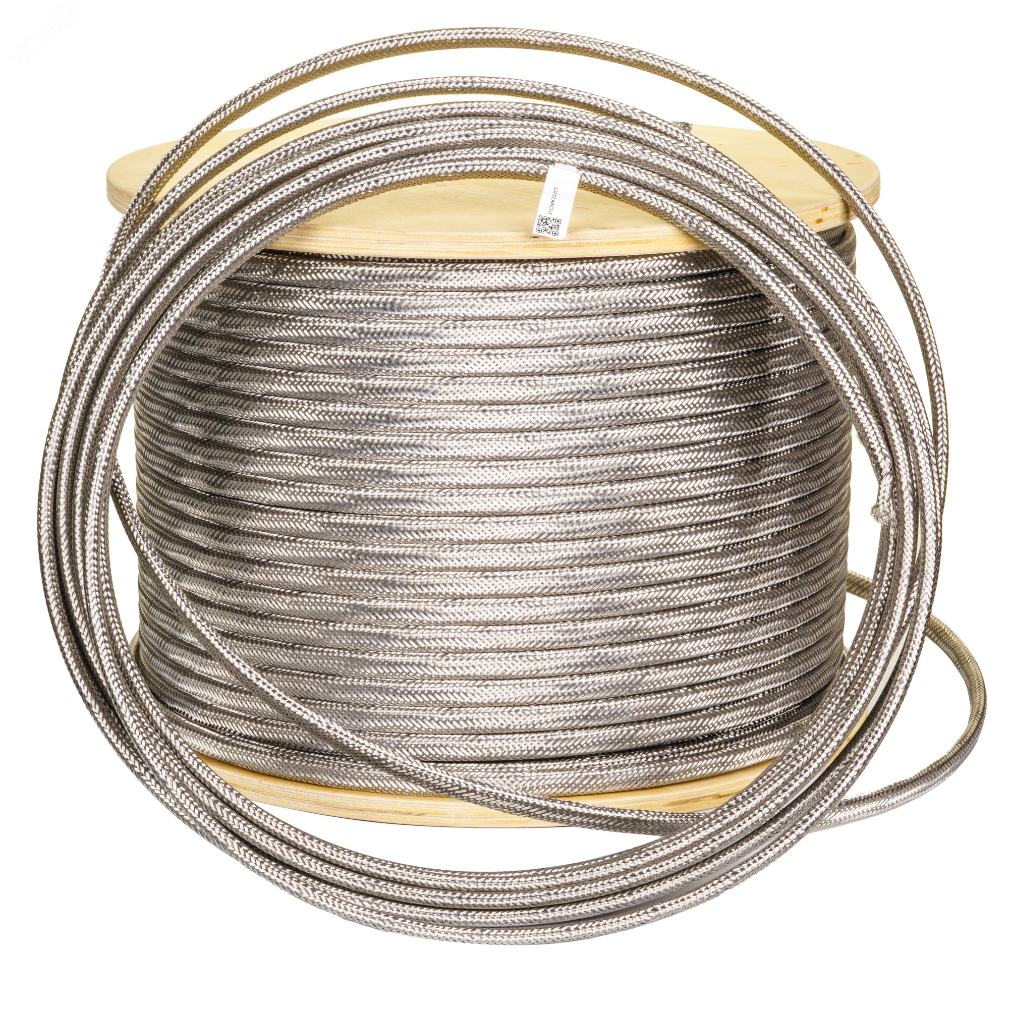 Изображение товара Кабель саморегулирующийся нагревательный 31 Вт/м Extherm 31СМК25-СТ, оболочка термопласт, 15AWG, внешняя броня (оплетка) из нержавеющих проволок (м)