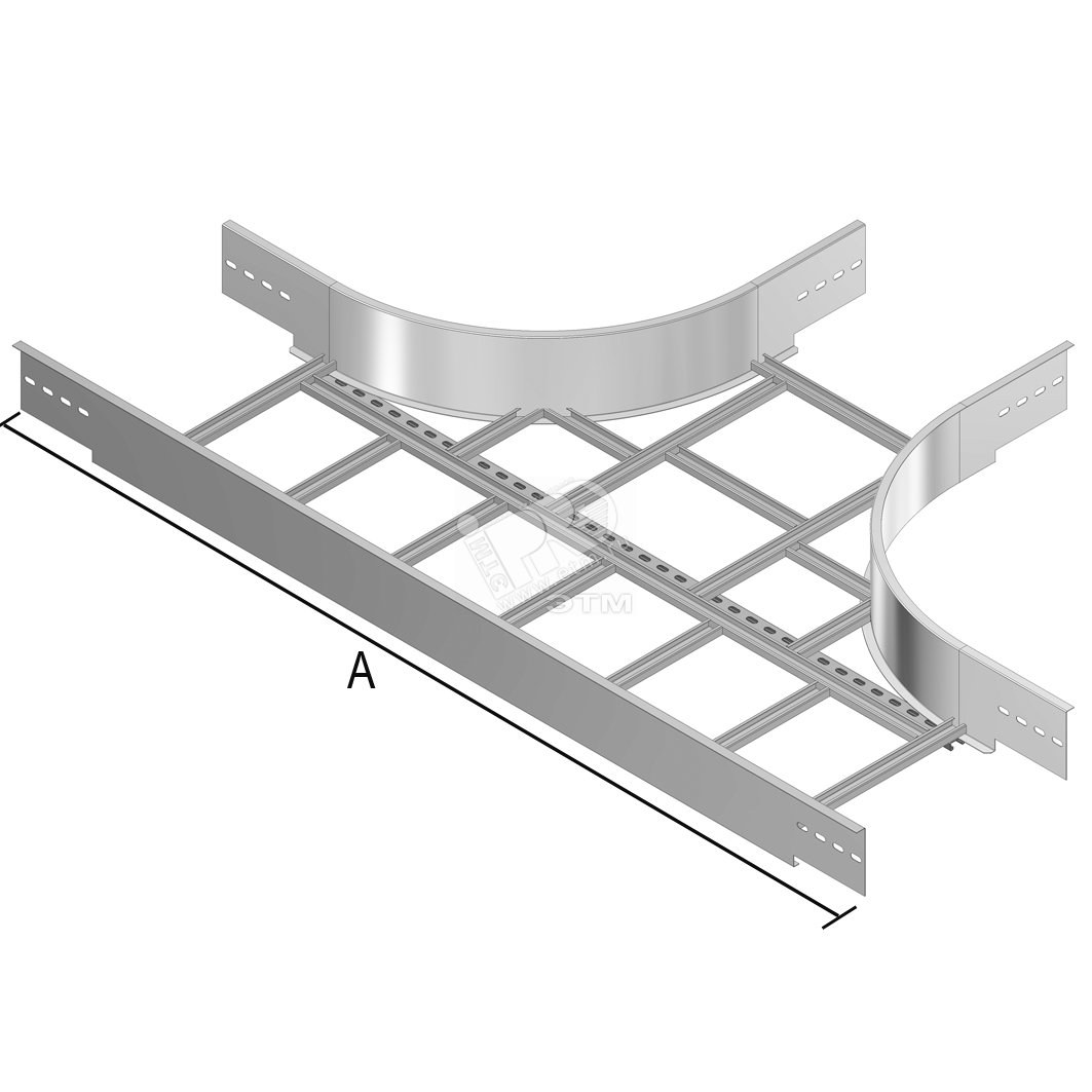Кабельные лотки ДКС ответвитель т образный 50х100
