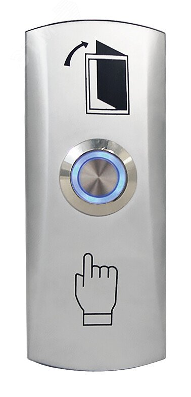 Изображение товара Кнопка выхода накладная, металлическая, с подсветкой (шт)