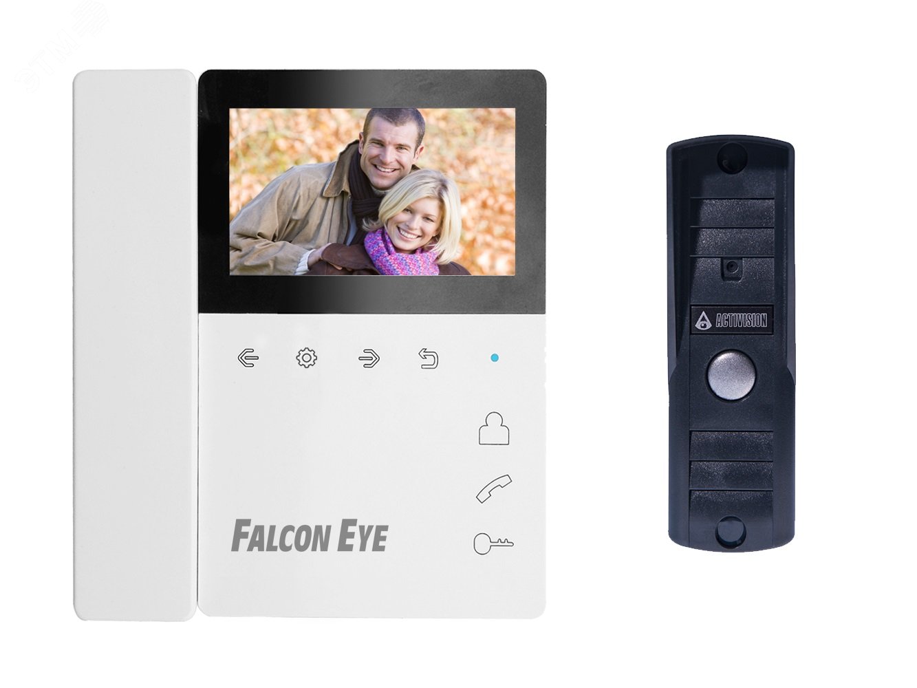 Комплект видеодомофона с вызывной панелью Lira и AVP-505 (PAL) Темно-Серый Falcon Eye