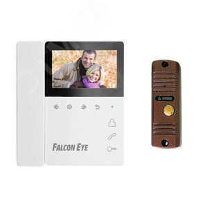 Комплект видеодомофона с вызывной панелью Lira и AVC-305 (PAL) Медь Falcon Eye