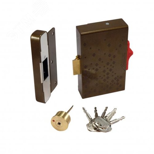 Изображение товара Замок электромеханический накладной для запирания распашных дверей и калиток (шт)