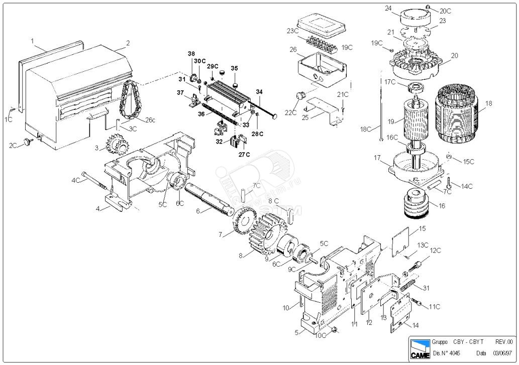 Изображение товара Трансформатор ZL37 для привода ворот от компании CAME