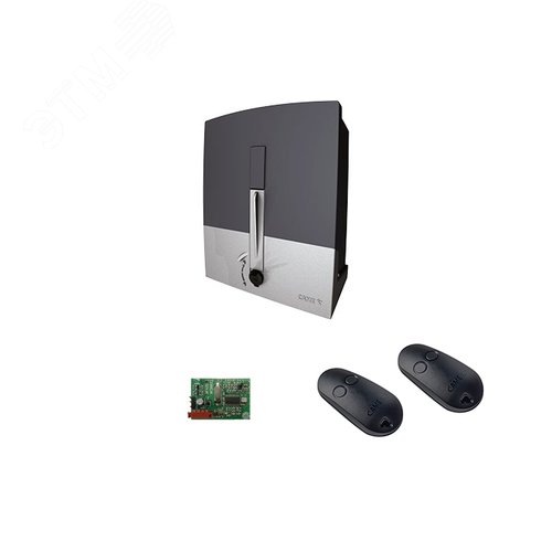 Изображение товара Комплект автоматики для откатных ворот на основе привода BXL04AGS (встроенный блок управления ZN6, плата-радиоприемник, брелок передатчик) (шт)